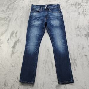 GAP Denim Jeans Womens 29X30 Blue Slim Straight Vintage Deep Blue Sea Mid Rise